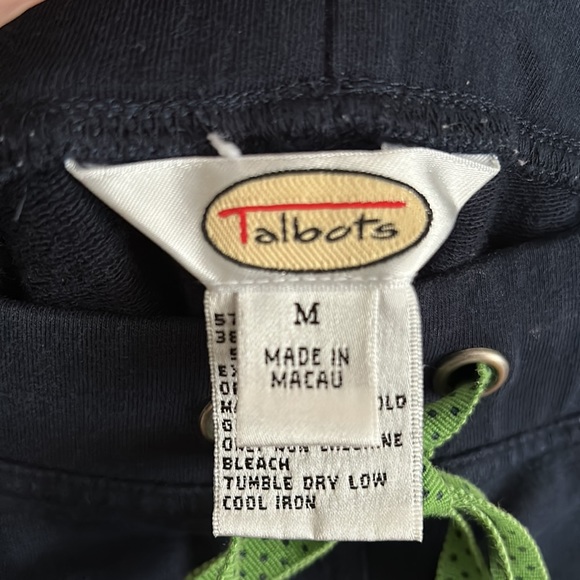 Talbots Navy Blue Knit Pants with Patch - Picture 3 of 5